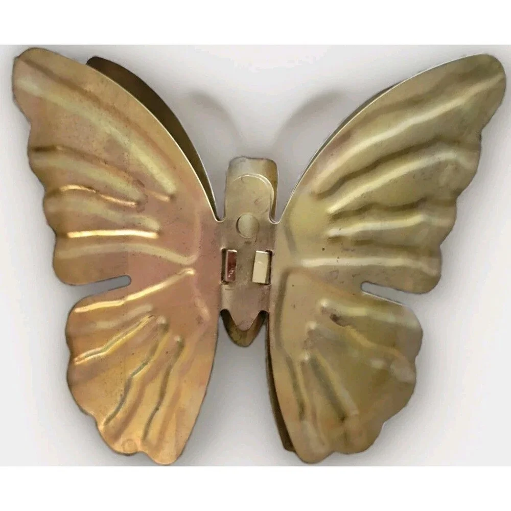 Vintage Home Interiors Brass Butterflies Wall Hangings Decor BOHO 1970-80's